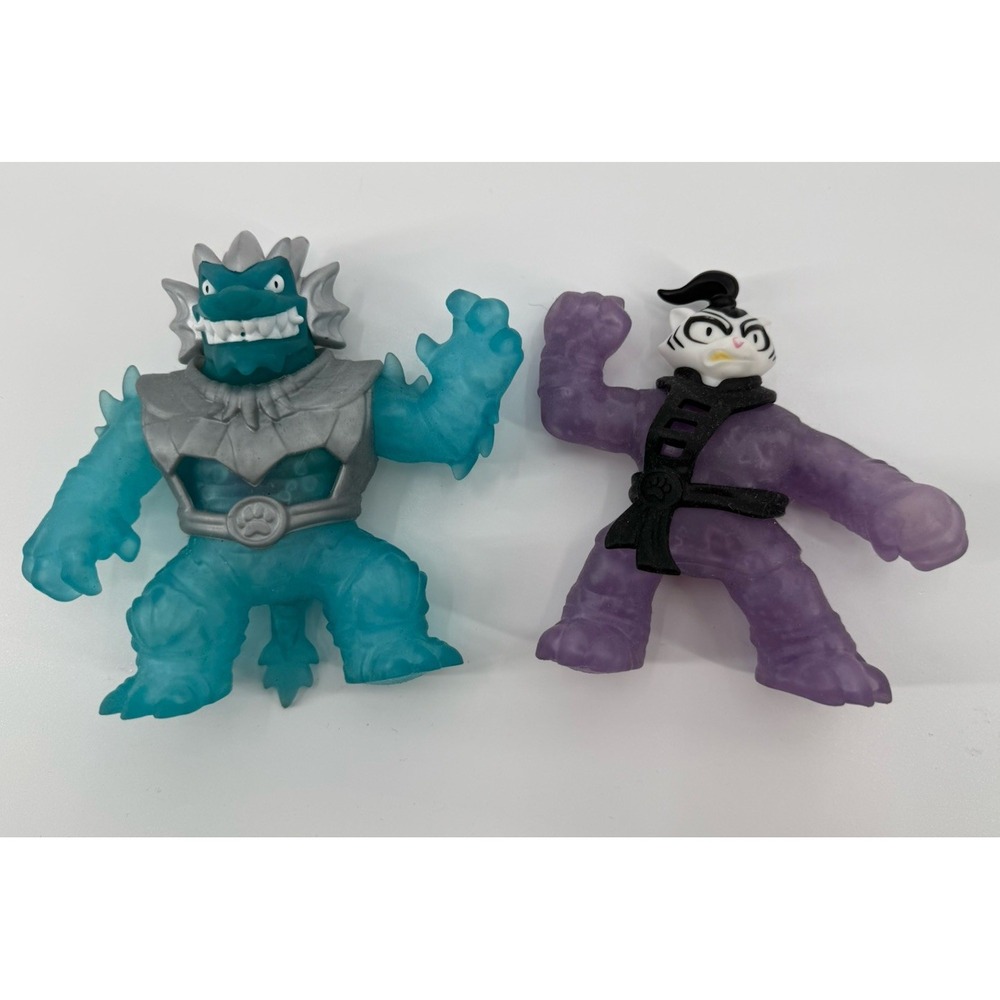 heroes of Goo Jit Zu Dino X-Ray Tyro Bengal 2 Action Figures Stretchy Squishy